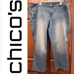NWOT Chico’s Size 3.5 CropThe Platinum Pull-On Jegging Medium Wash